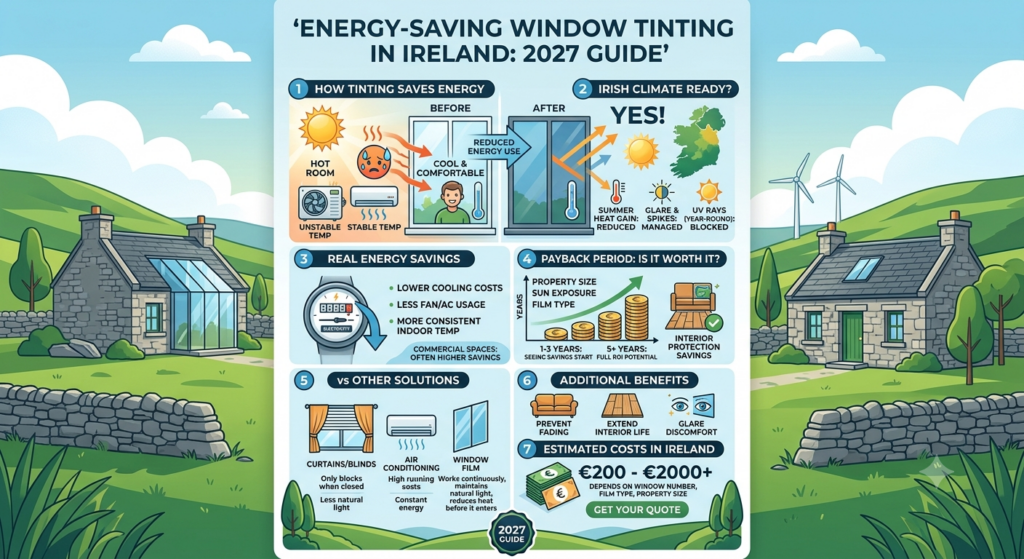 Window Tinting Energy Savings in Ireland: Real Payback, Costs & Is It Worth It?