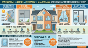Window Film vs Blinds vs Curtains vs Smart Glass: Which Is Best for Irish Homes? (2027)